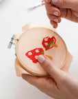 Red Toadstool Cross Stitch Kit by Cotton Clara
