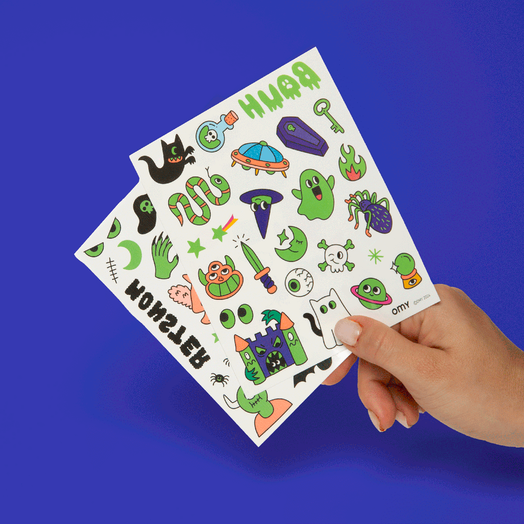 Glow in the Dark Halloween Tattoos by OMY