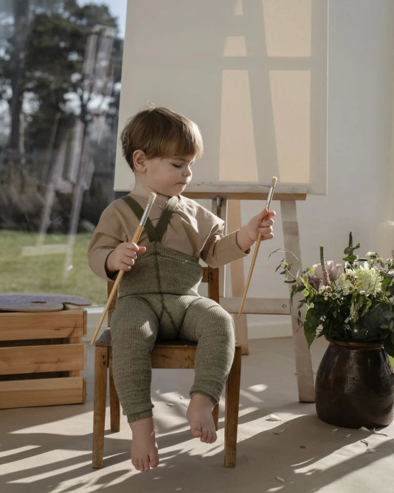 Footless Tights Creamy Olive