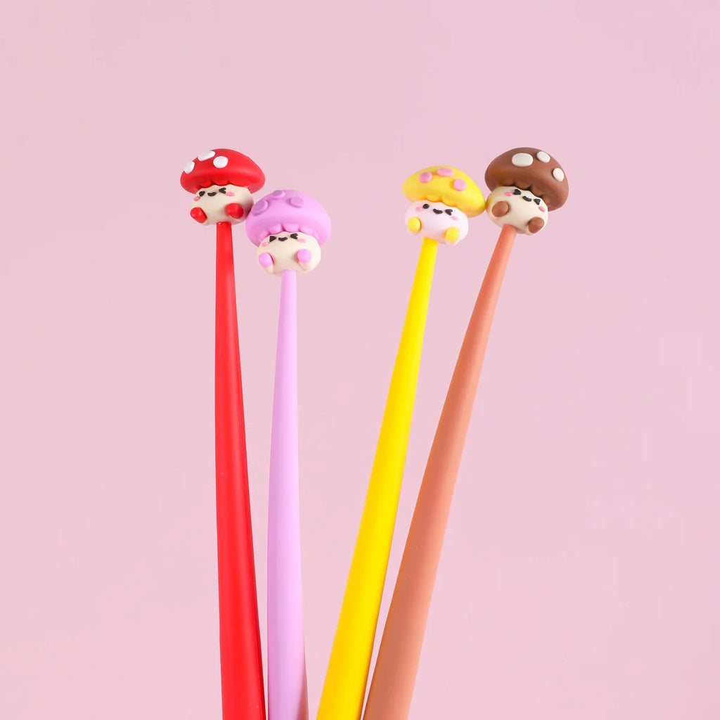 Mushroom Buddy Wiggle Gel Pen by BCmini