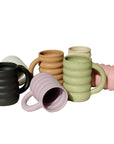Tall Wavy Mugs by Pepper Stone Ceramics
