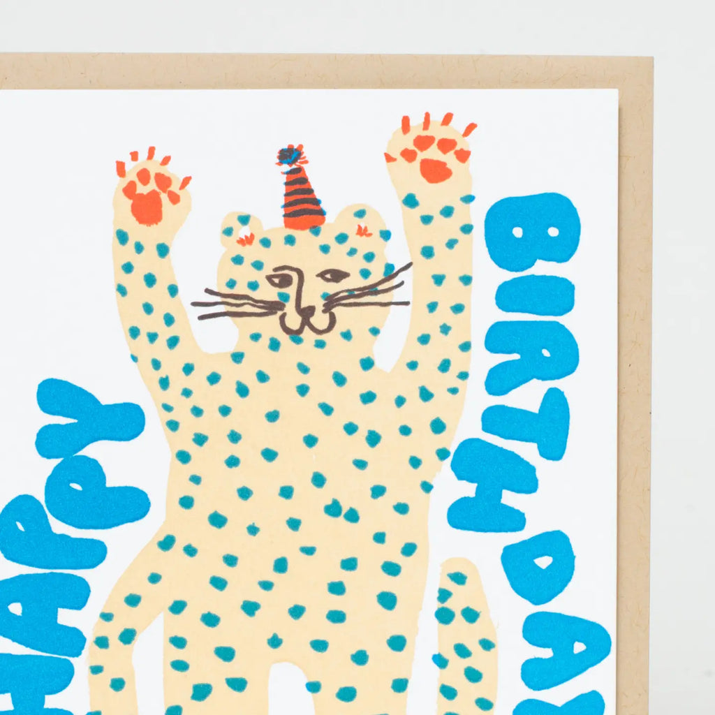 Party Cheetah Birthday Card by Egg Press