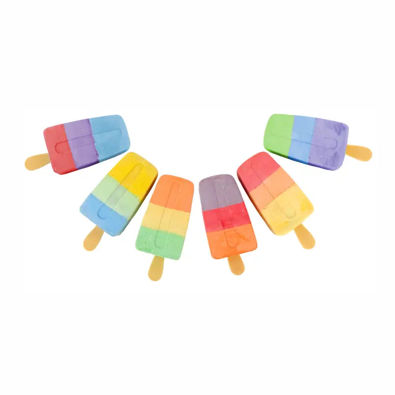 3 Color Popsicle Glitter Chalk 6 Pack