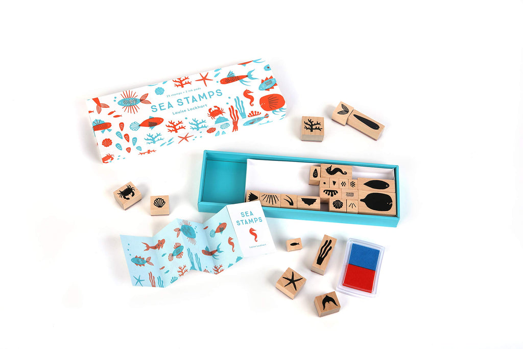 Sea Stamps (25 Rubber Stamps-Two Ink Colors)