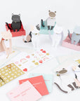 Cat Valentine's Cards and Stickers Set by Meri Meri