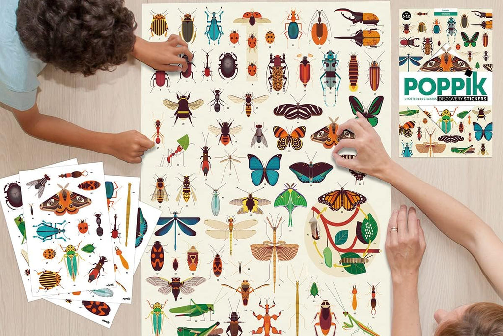 Insects Discovery Sticker Activity Poster by Poppik