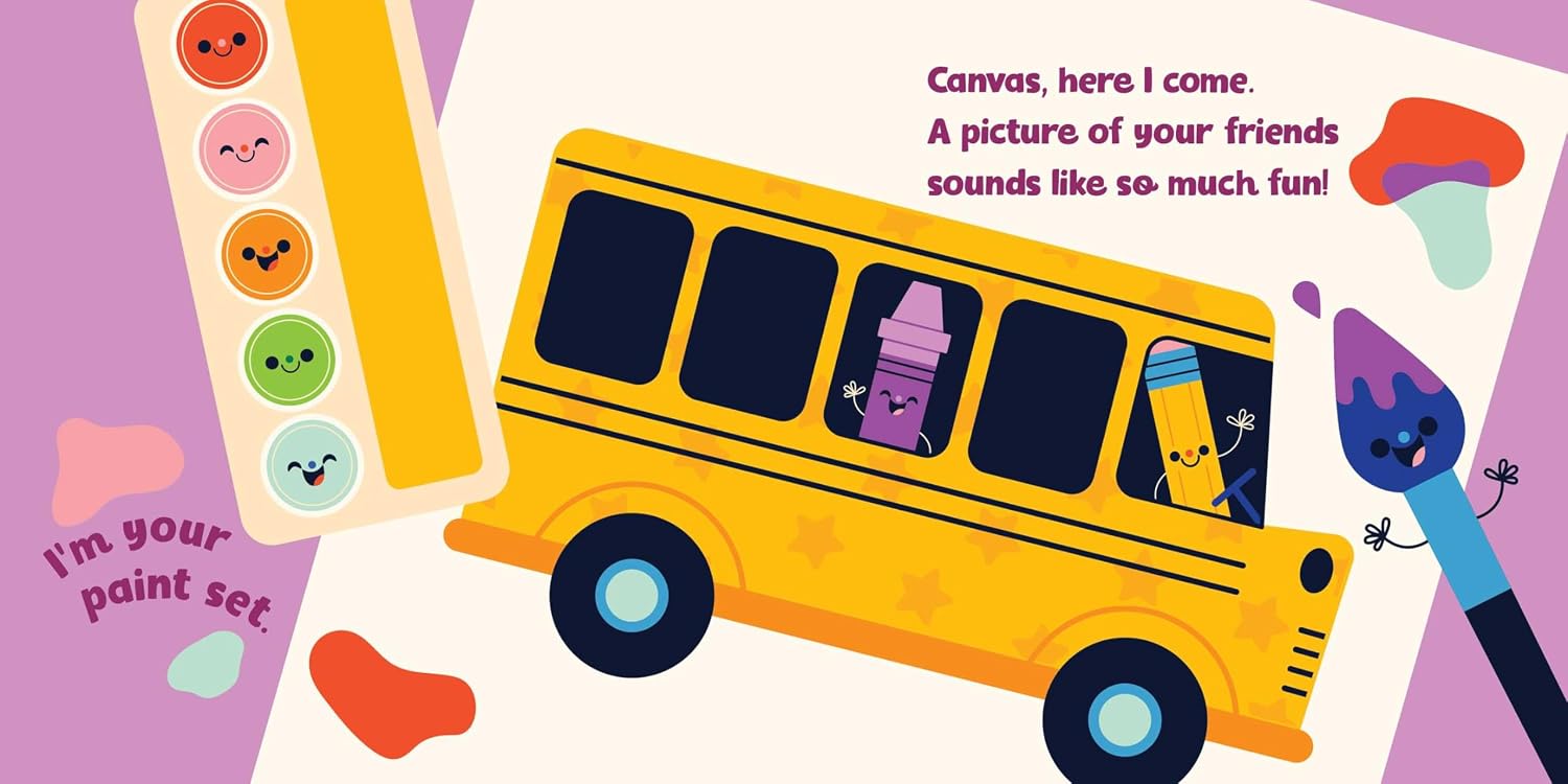 Hello, Crayons!: And Other School Friends Board Book by Hannah Eliot &amp; Anna Clark &amp; Daniel Clark