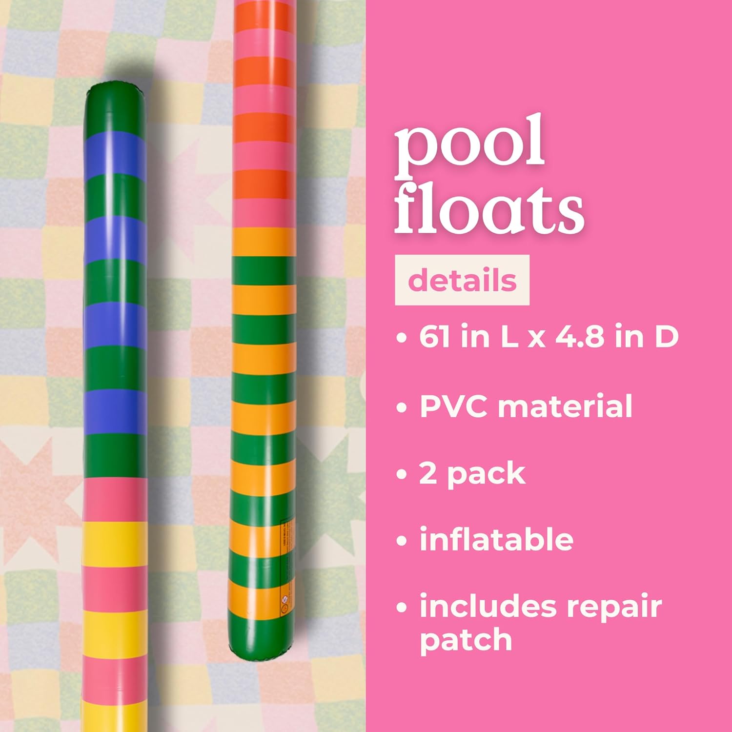Striped Pool Float Set – Mochi Kids