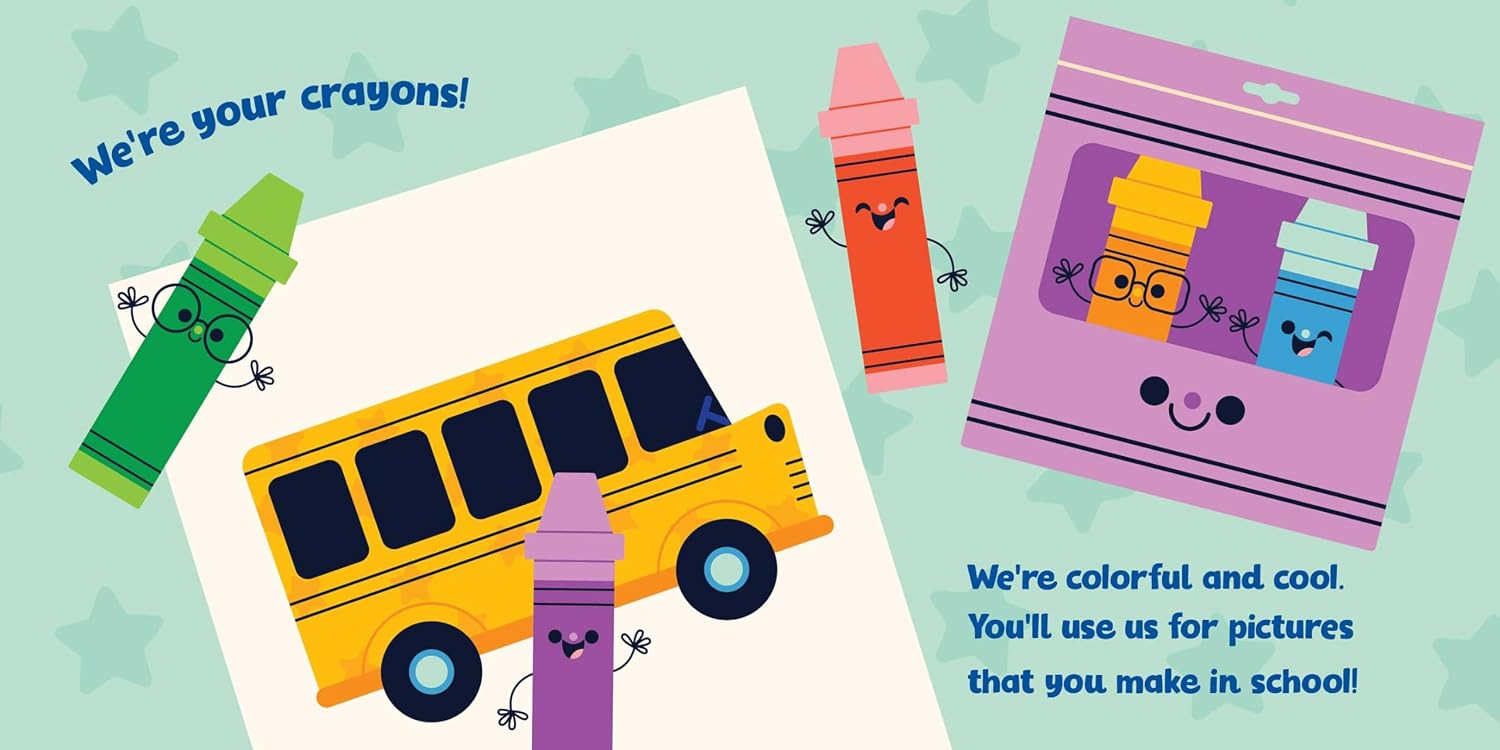 Hello, Crayons!: And Other School Friends Board Book by Hannah Eliot &amp; Anna Clark &amp; Daniel Clark