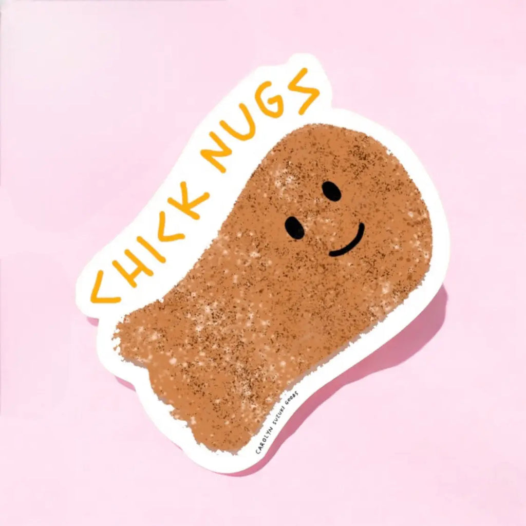 Chick Nug Die Cut Sticker by Carolyn Suzuki