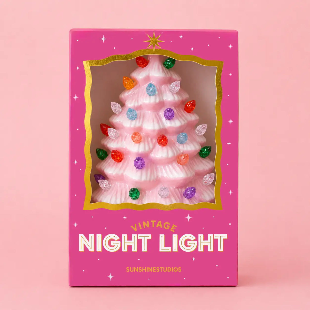 Vintage Tree Night Light - Pink