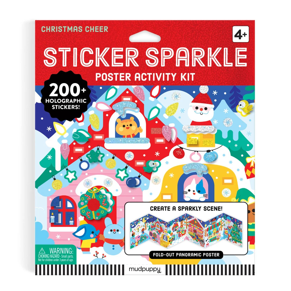 Christmas Cheer Sticker Sparkle Poster