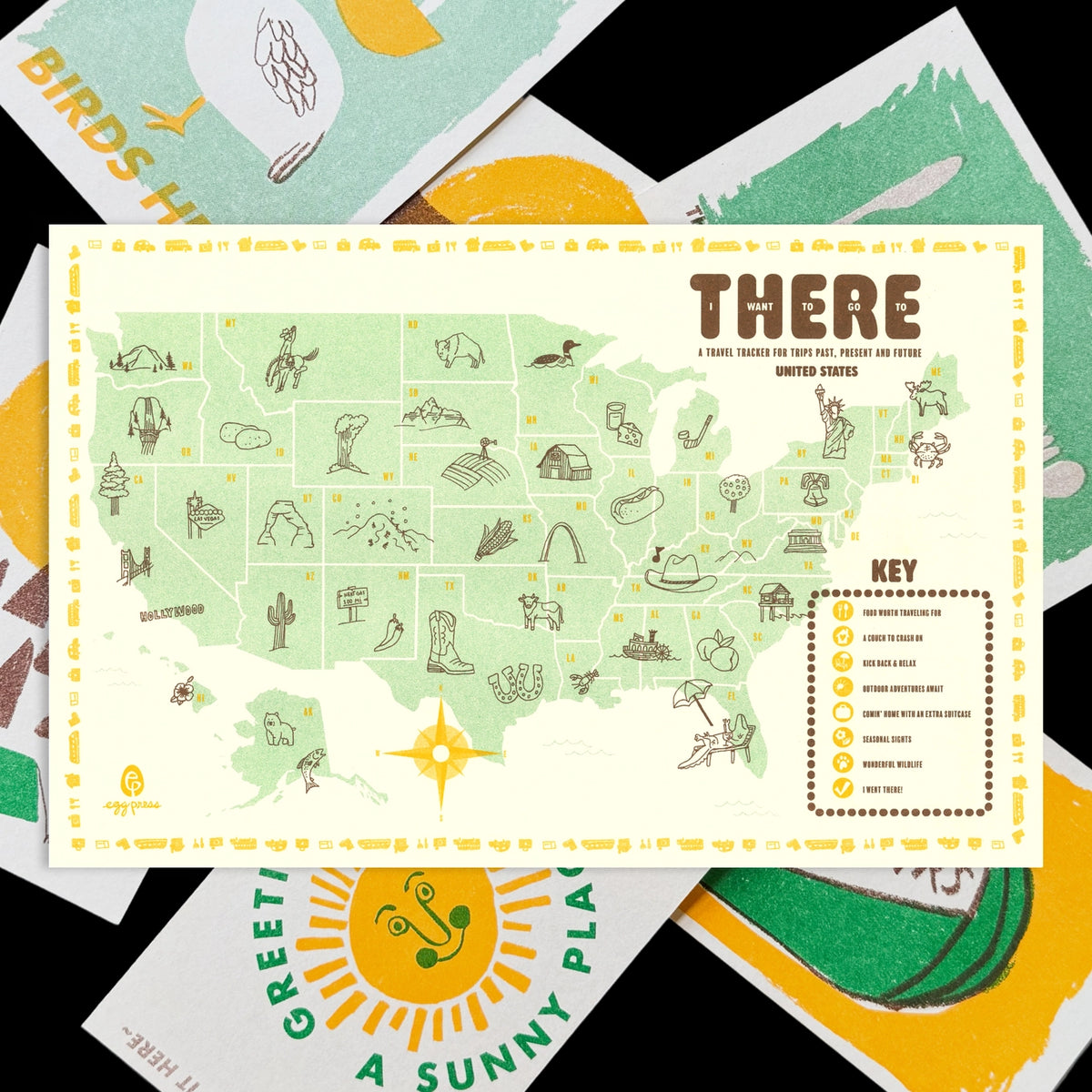 United States Road Trip Interactive Travel Map &amp; Postcards