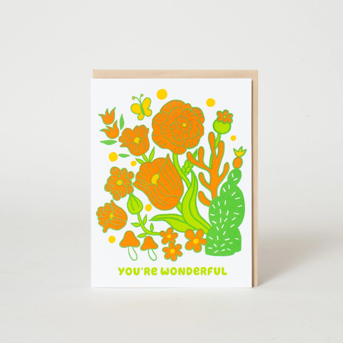 You're Wonderful Floral Card