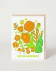 You're Wonderful Floral Card