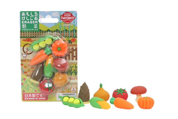 Vegetable Eraser Set by Iwako