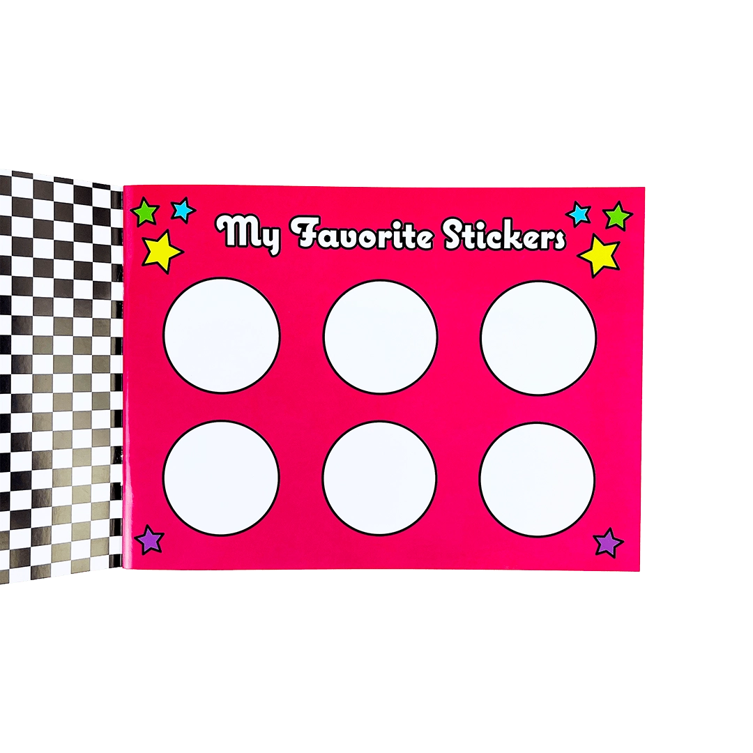 Retro Rainbow Sticker Collector Book