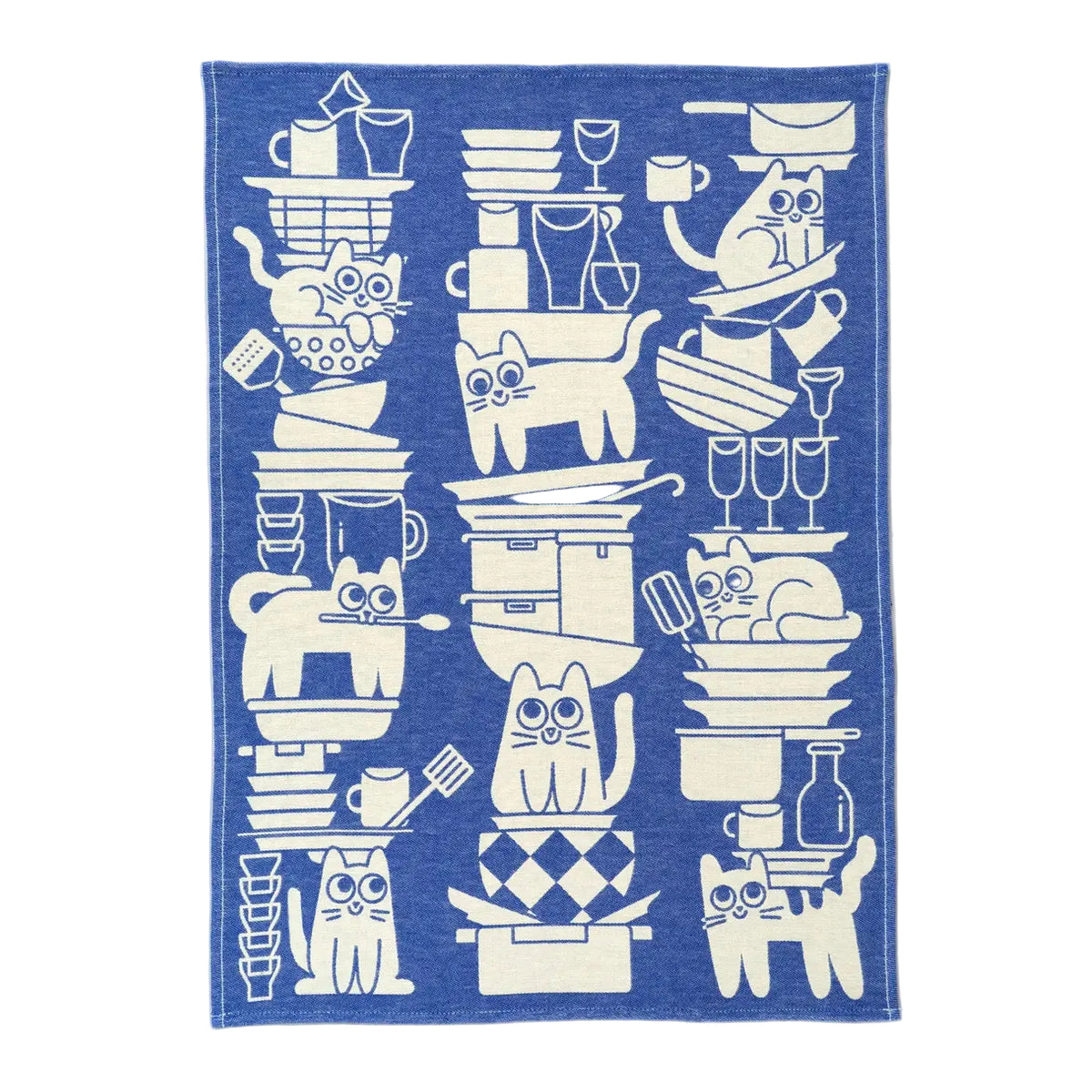 Kitchen Cats Woven Tea Towel