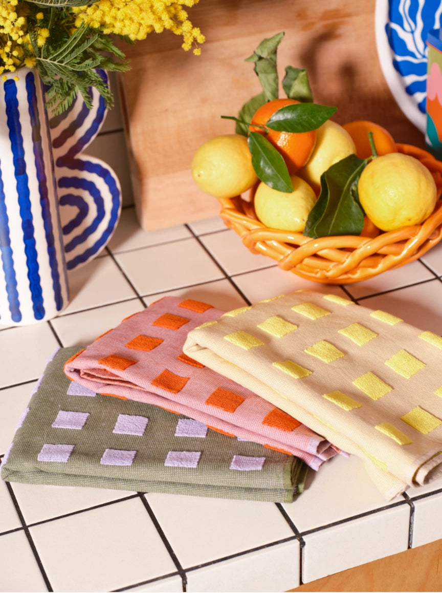 Squares Woven Terry Tea Towel (More Colors)