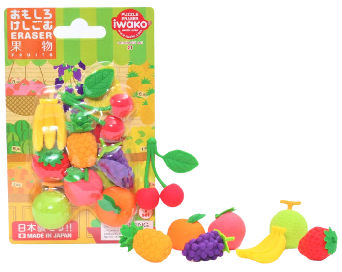 Fruit Eraser Set by Iwako