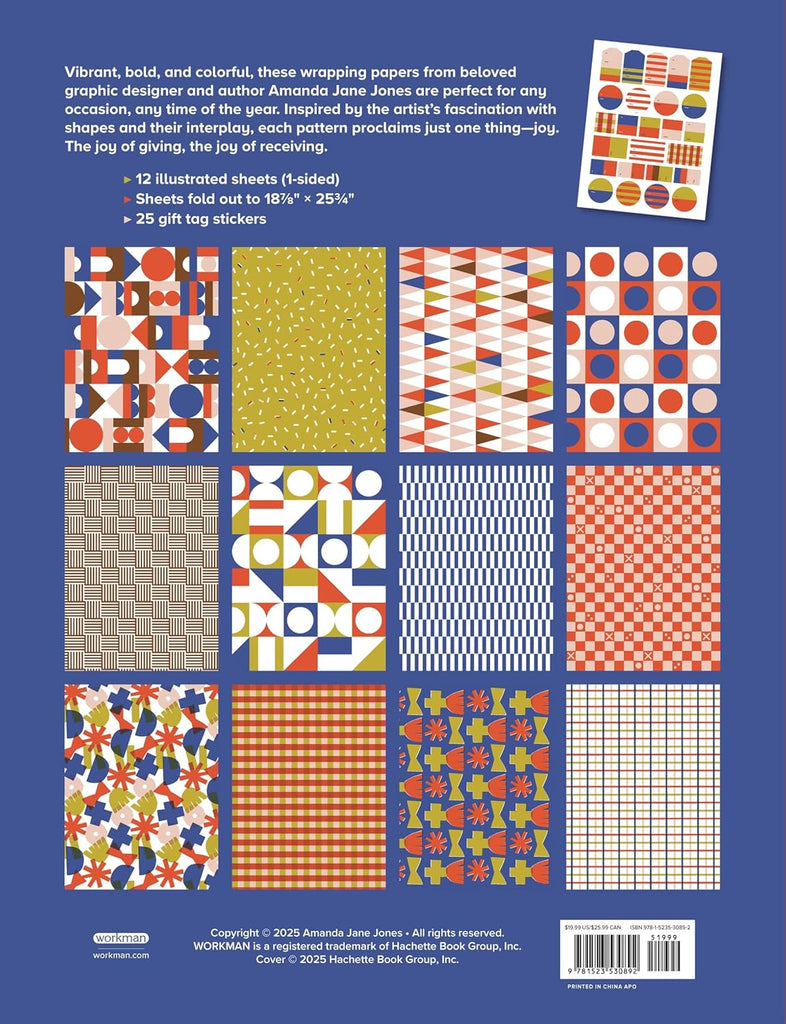 Shapes and Patterns Wrapping Paper by Amanda Jane Jones
