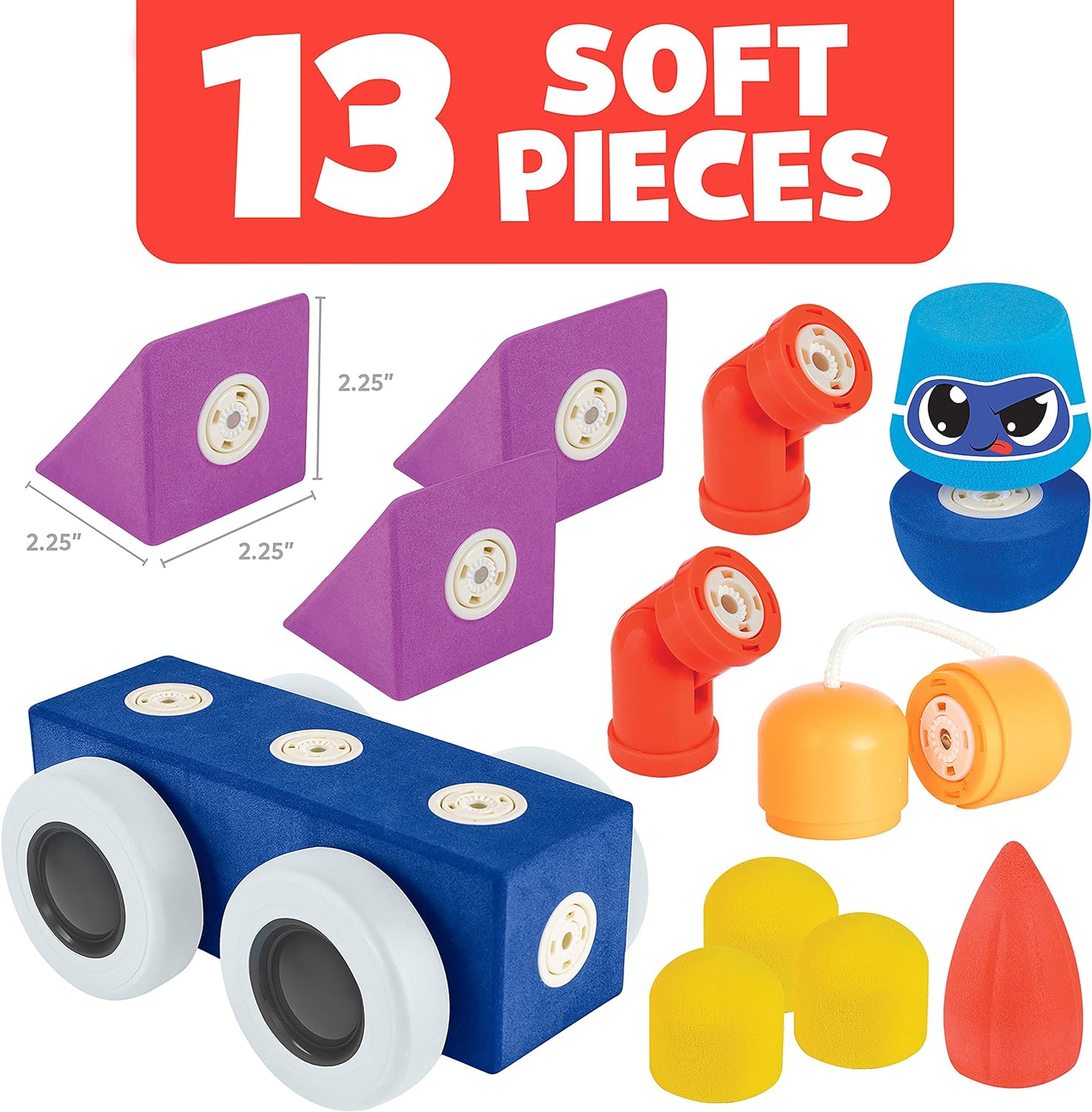 Roadster Set Magnetic Foam Blocks