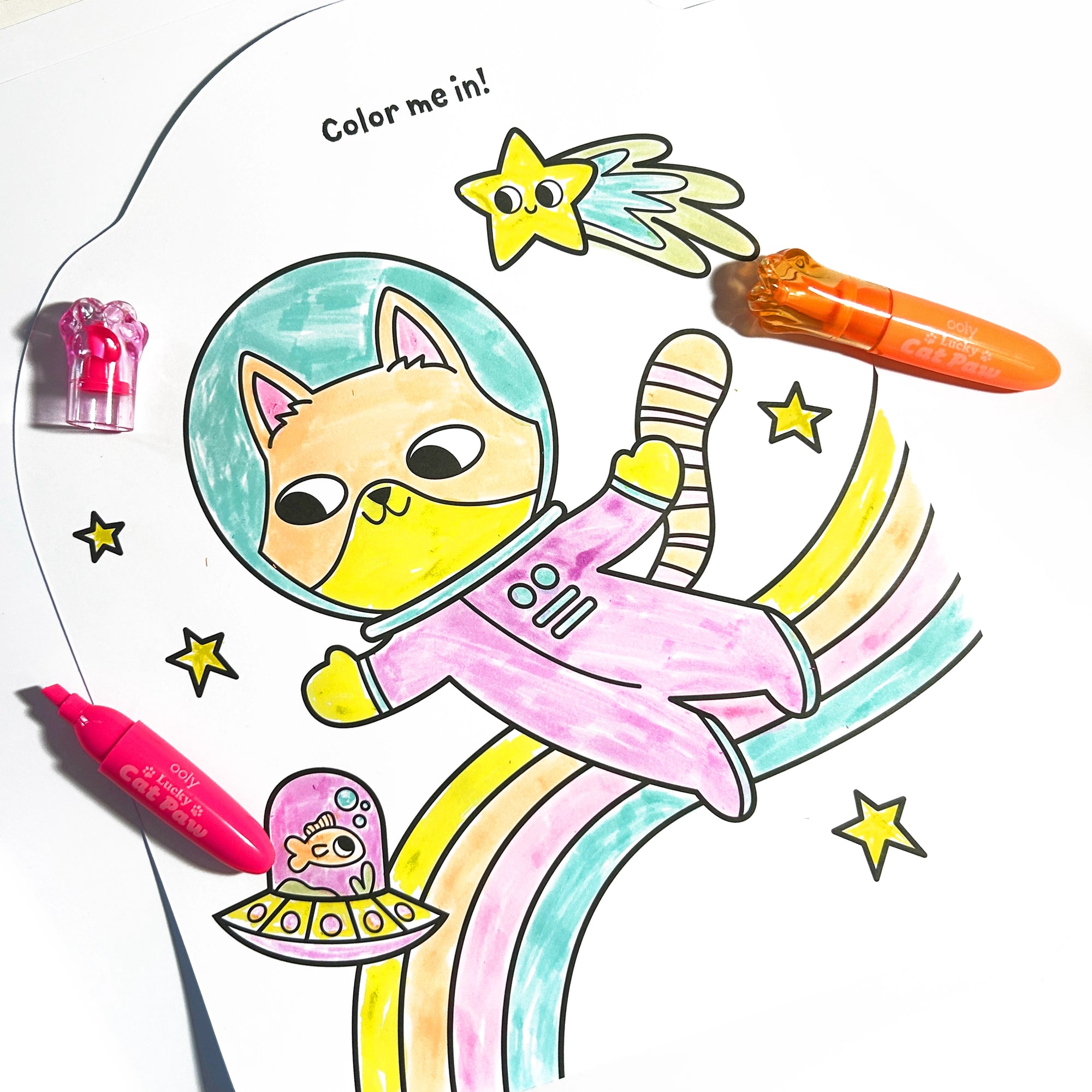 Lucky Cat Paw: Neon Scented Highlighters (Set of 6)