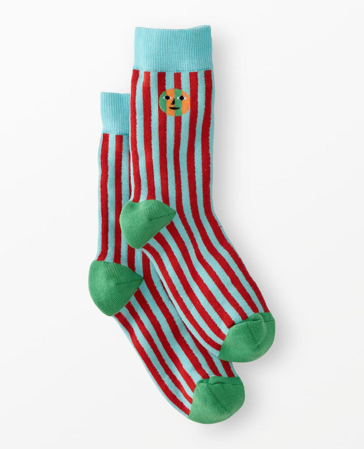 Hanna Andersson x Dusen Dusen Adult Crew Socks-Warm Stripe