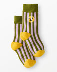 Hanna Andersson x Dusen Dusen Kids Crew Socks-Sea Stripe