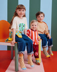 Hanna Andersson x Dusen Dusen Kids Crew Socks-Sea Stripe