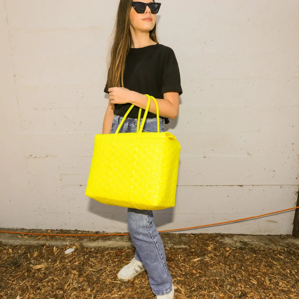 Neon Yellow Lupe Bag - Medium by El Cholo's Kid