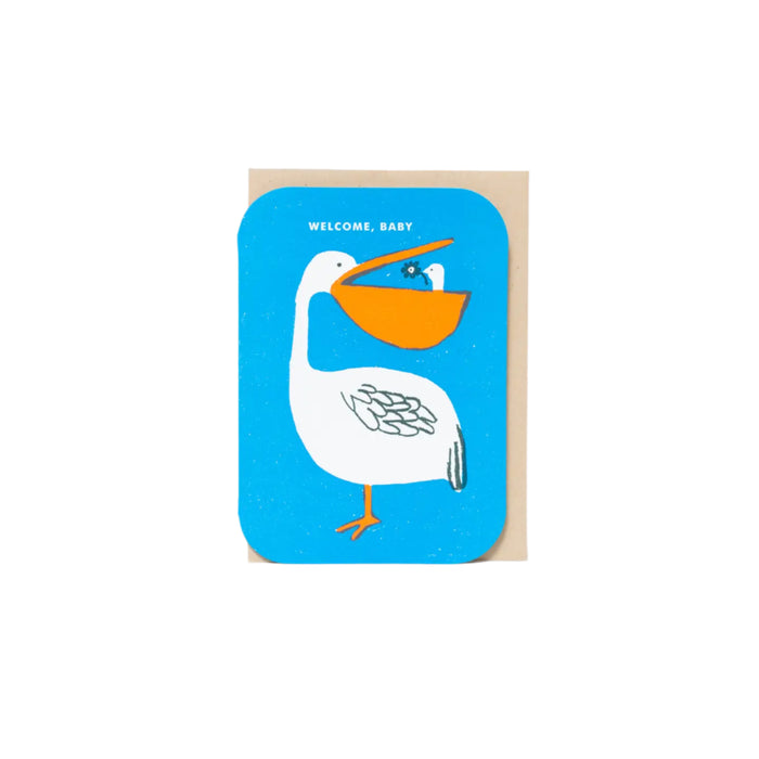 Welcome Baby Pelican Card by Egg Press
