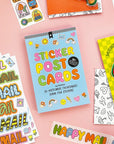 Super Cute Sticker Postcards Book by Pipsticks