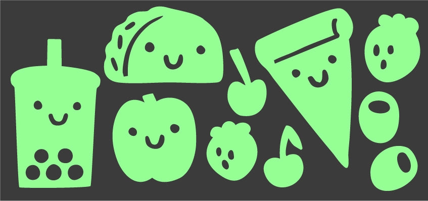 Silly Snacks Mini Pack Glow-in-the-Dark Stickers