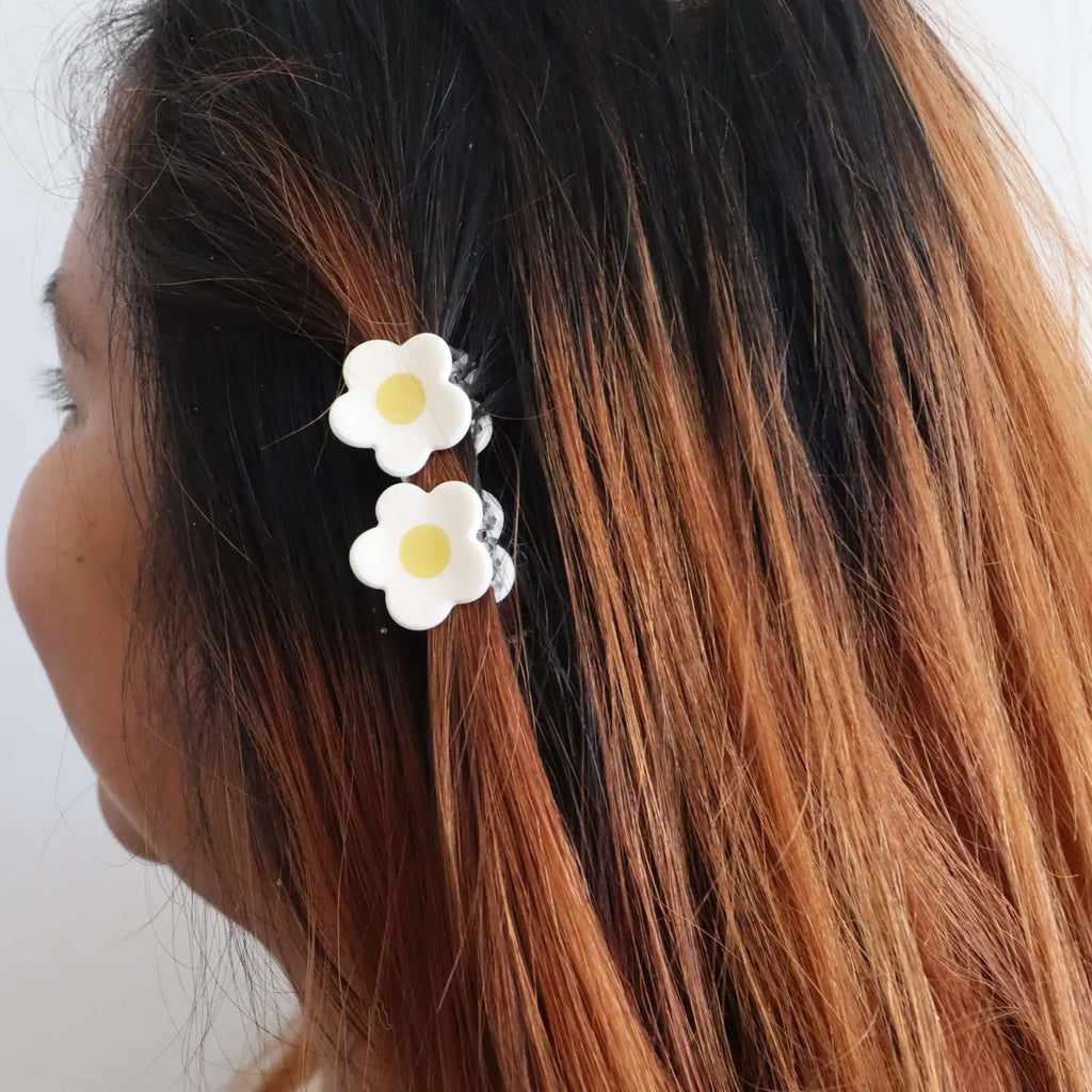 Micro Fruit and Flowers Hair Claw Clip Set by Jenny Lemons