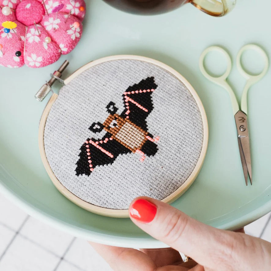 Bat Cross Stitch Kit by Cotton Clara
