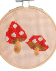 Red Toadstool Cross Stitch Kit by Cotton Clara