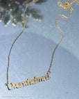 Overwhelmed Nameplate Necklace