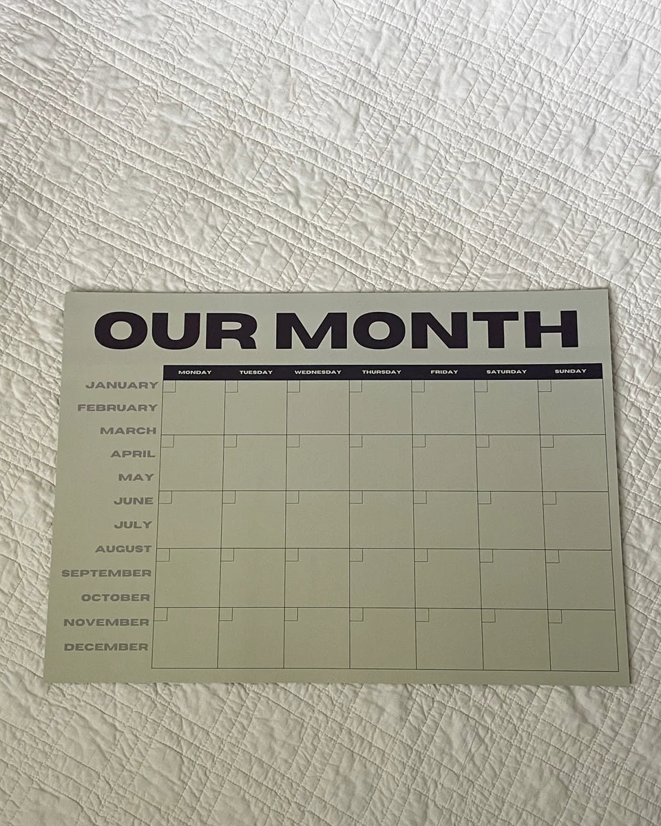 Our Month Planner Pad by Sonderhaus