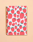 Strawberry Letterpress Spiral Notebook by And Here We Are