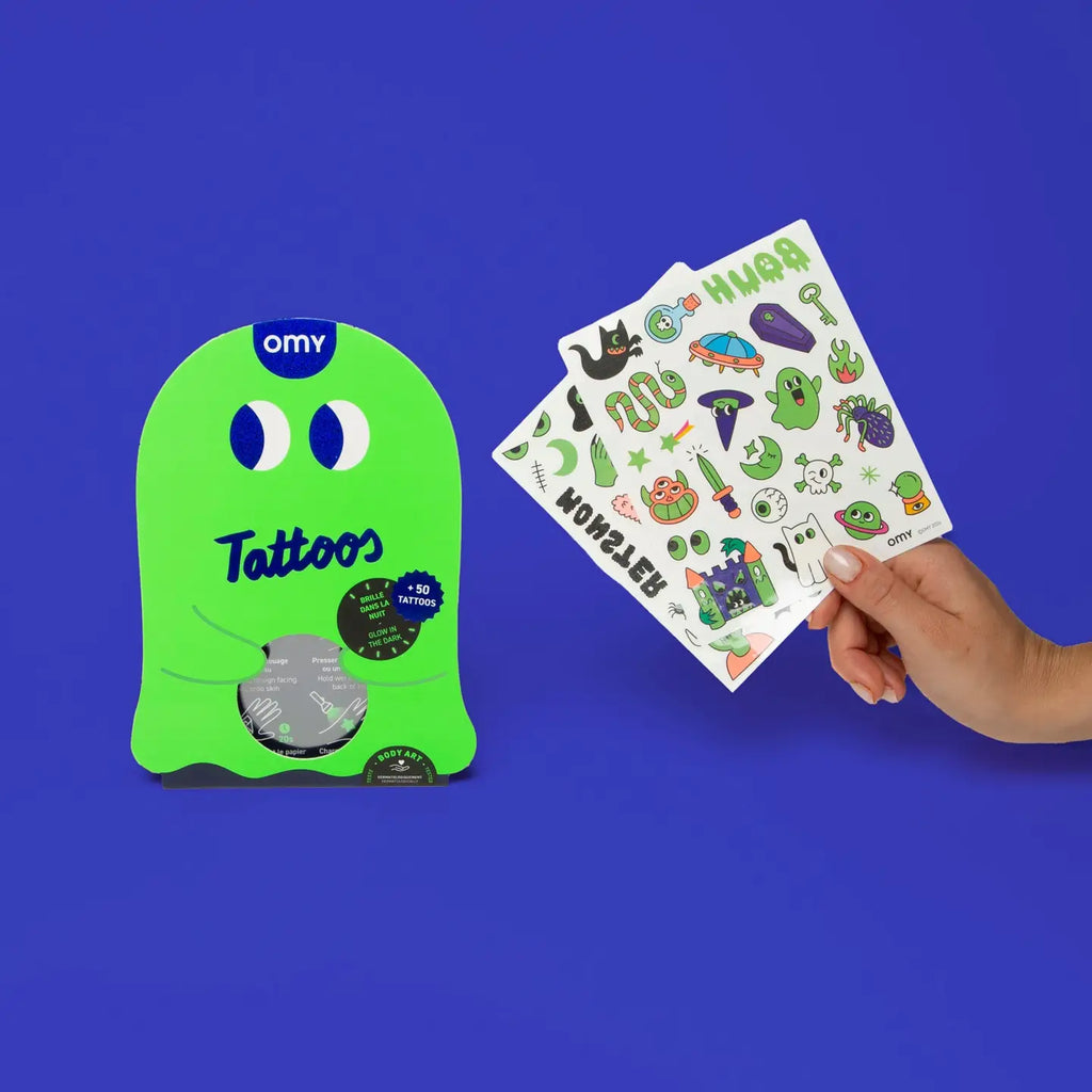 Glow in the Dark Halloween Tattoos by OMY