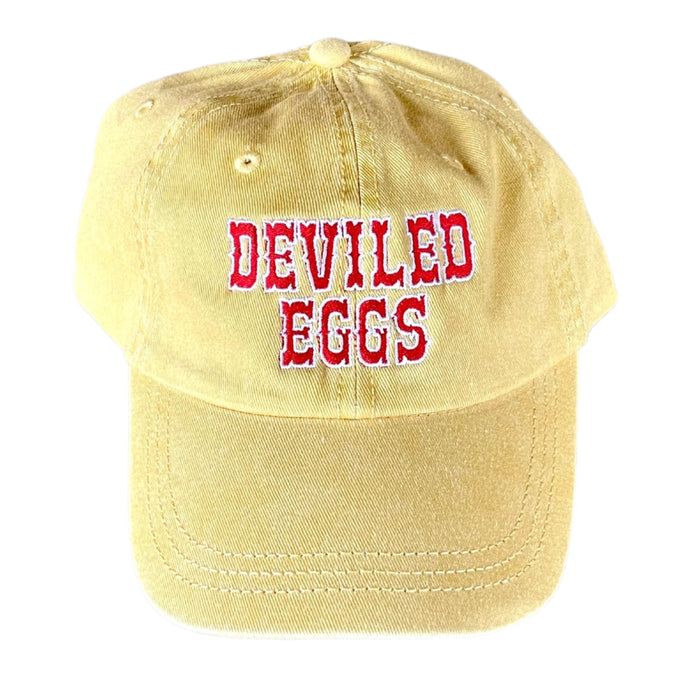 Deviled Eggs Foodie Adult Dad Hat  by The Silver Spider