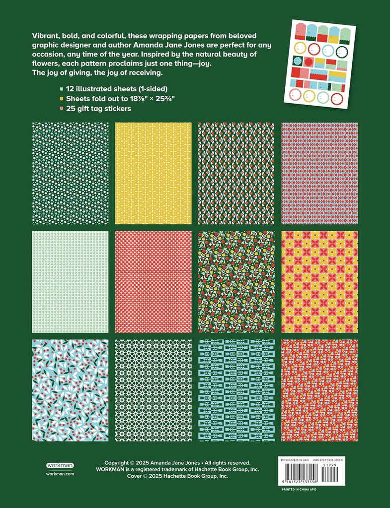 Florals Wrapping Paper by Amanda Jane Jones