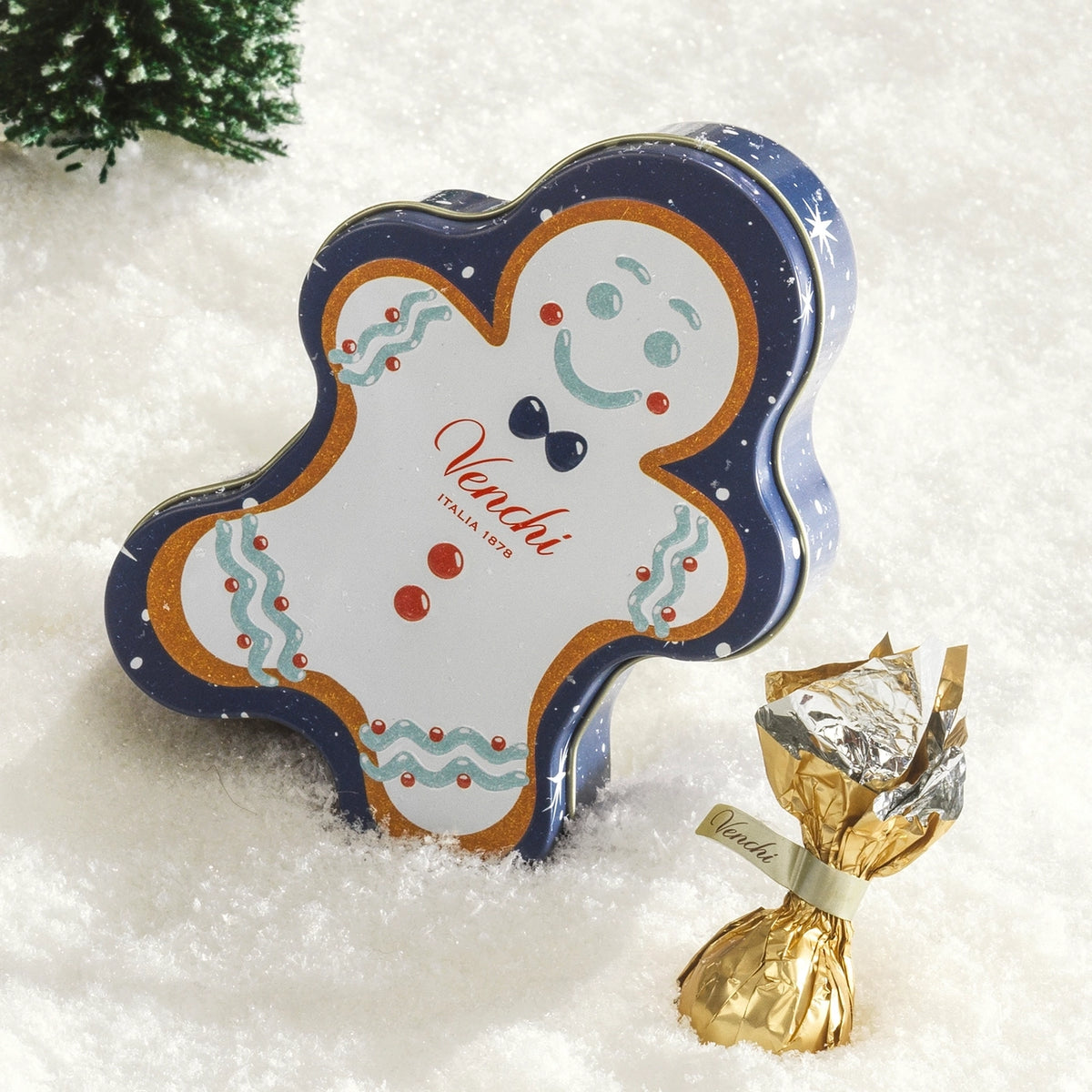 Gingerbread Man Christmas Chocolate Tin