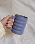 Tall Wavy Mugs by Pepper Stone Ceramics