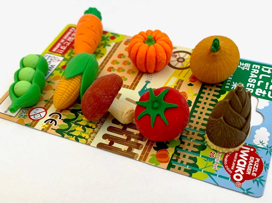 Vegetable Eraser Set by Iwako