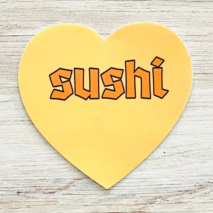 Sushi Heart Sticker by The Silver Spider