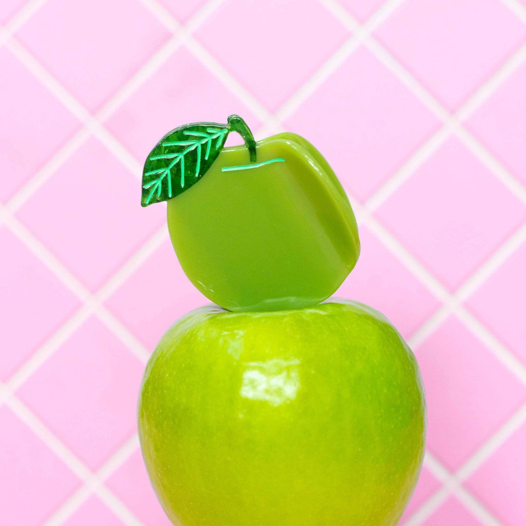 Apple Hair Claw Clip by Jenny Lemons