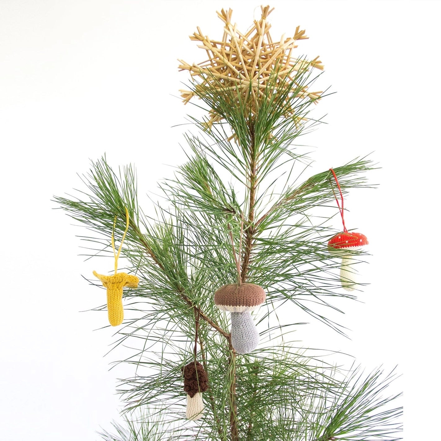 Mushroom Holiday Ornaments Set