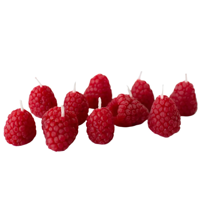Beeswax Raspberry Birthday Candles by Happy Organics